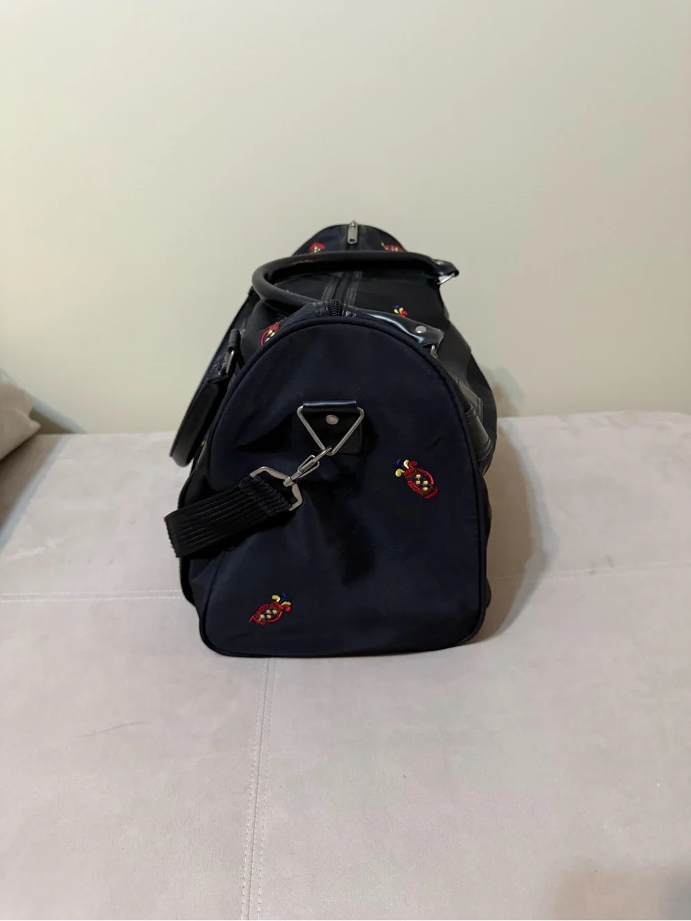 Black Golf Themed Embroidered Travel Duffle/Weekender Bag